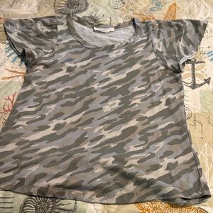 Camo Short Sleeve Top - Olive & Gray